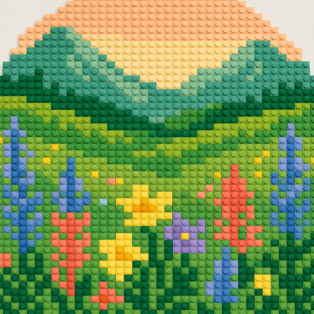 Alpine landscape badge